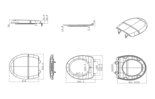 Cary Soft Close Toilet Seat - White