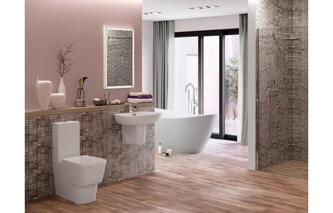 Afton 600x400mm 1TH Basin & Full Pedestal