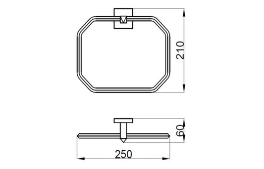 Avoca Towel Ring - Chrome