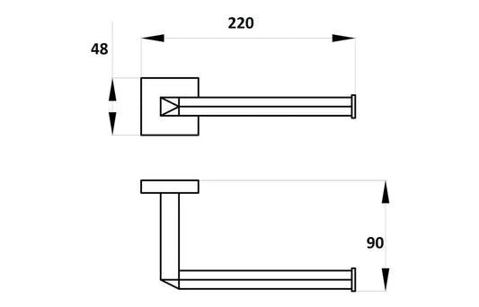 Avoca Toilet Roll Holder - Chrome