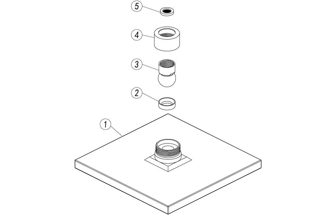 200mm Square Showerhead