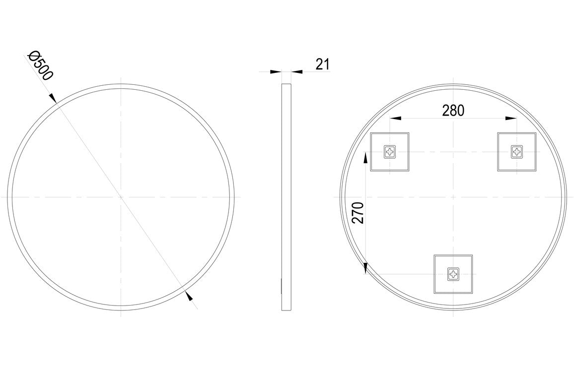 Belah Round Mirror