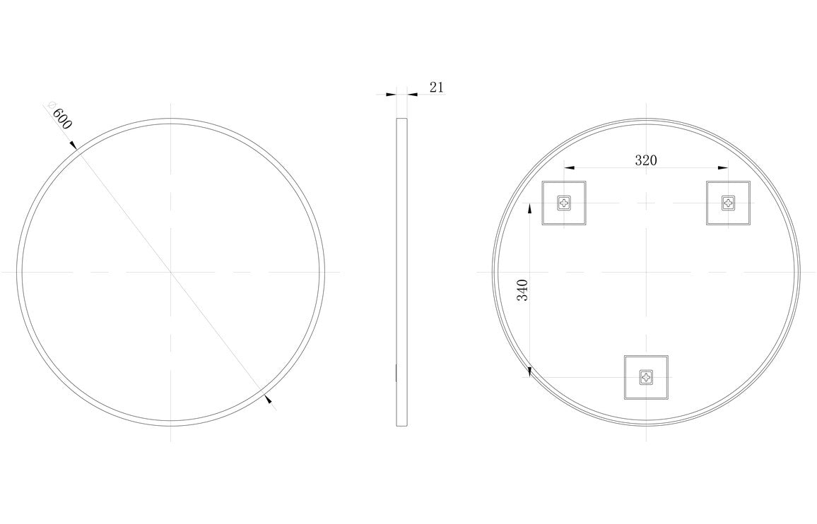 Belah Round Mirror