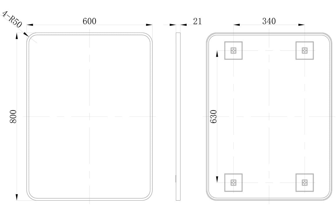 Belah Rectangle Mirror
