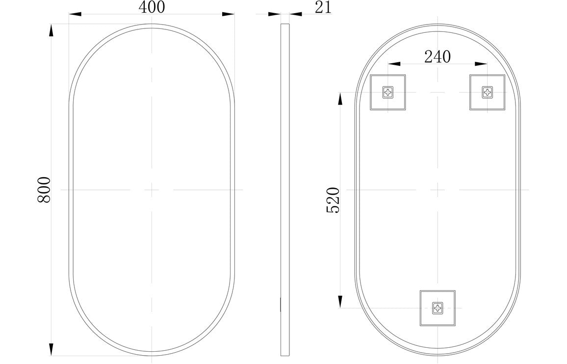 Belah Rectangle Mirror