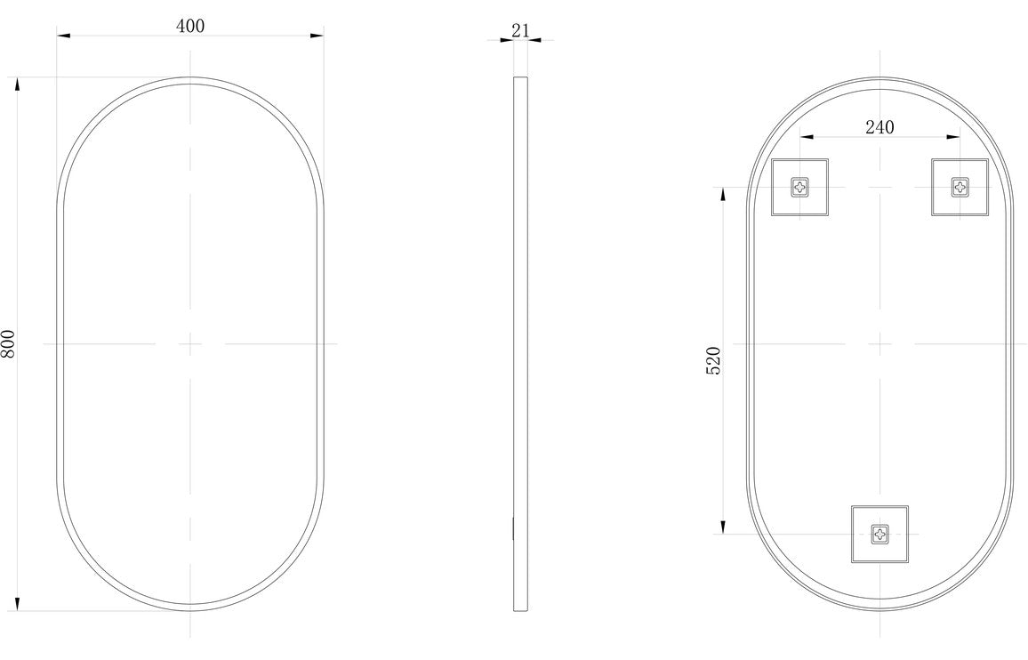 Belah Rectangle Mirror