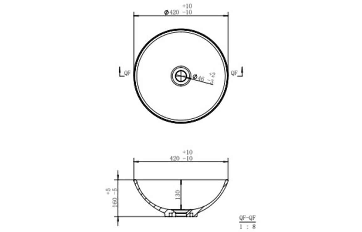 Boyd 410mm Round Washbowl