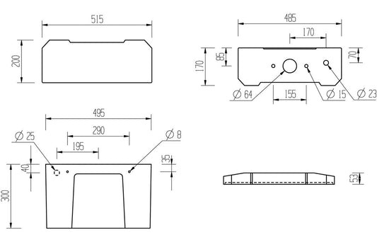 Beal Close Coupled WC & Satin White Wood Effect Seat w/Brass Hinges