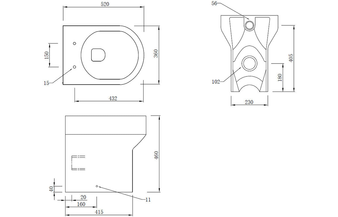 Amber Back To Wall Comfort Height WC & Soft Close Seat