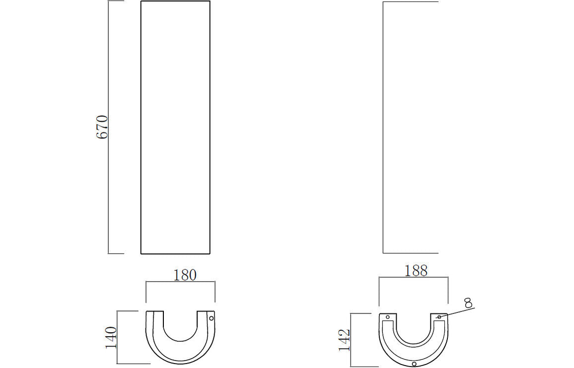 Amber Basin & Full Pedestal - H 810 x W 500 x D 390mm