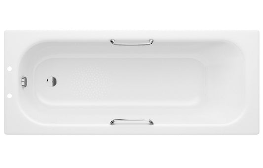 Steel Single End Bath with Grips & Anti-slip -  L 1700 x W 700 x H 500mm