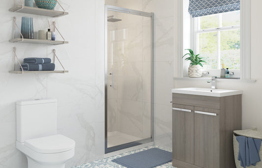 Wiley Pivot Door - Chrome