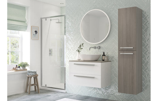 Leven Pivot Door - Chrome