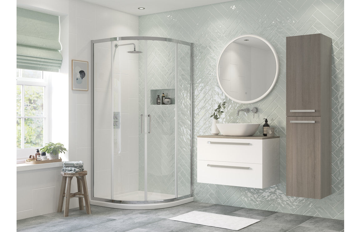 Leven 2 Door Quadrant - Chrome