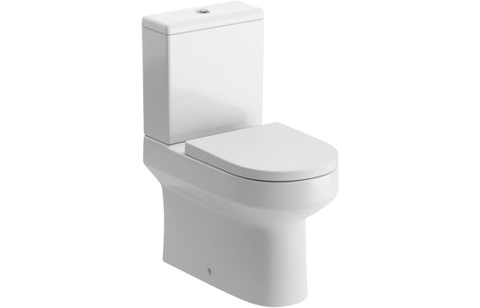 Amber Rimless Close Coupled Fully Shrouded WC & Soft Close Seat