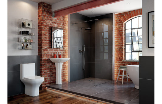 Beauly Short Projection Close Coupled Open Back WC & Wrapover Soft Close Seat