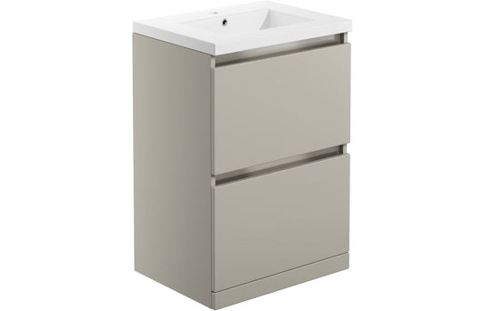 Teign 615mm 2 Drawer Floor Standing Basin Unit Inc. Basin