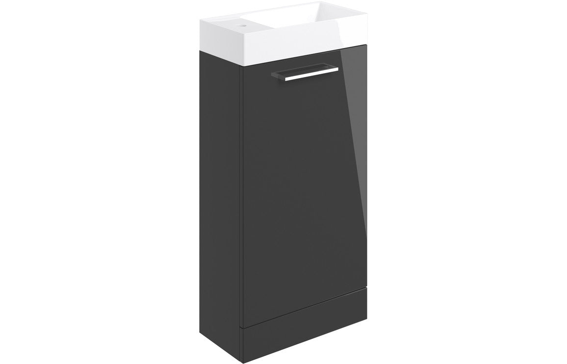 Greta Floor Standing 1 Door Basin Unit & Basin - H 830 x W 410 x D 220mm