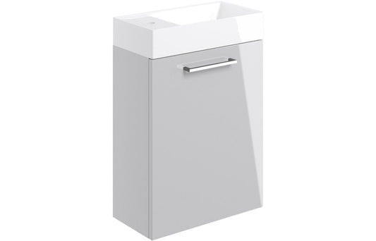 Greta Wall Hung 1 Door Basin Unit & Basin - H 600 x W 410 x D 220mm
