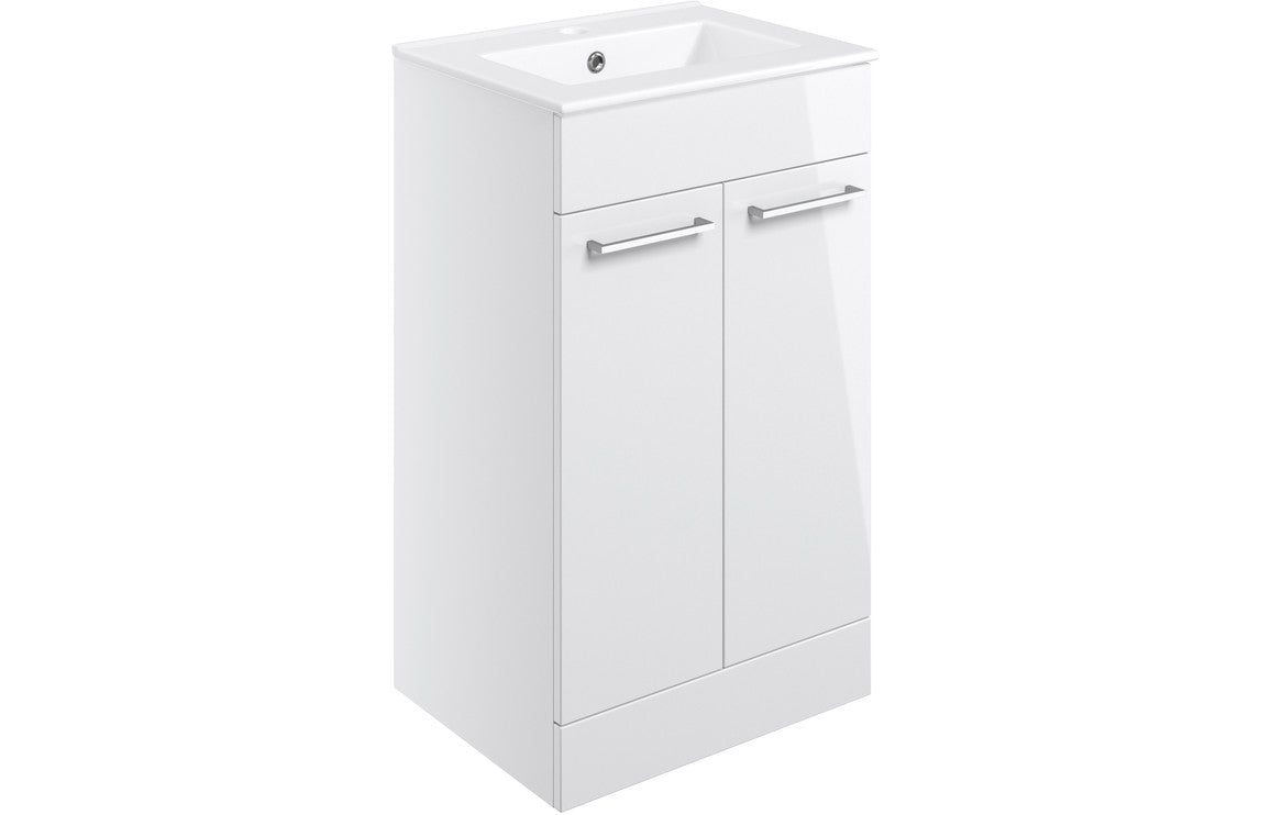 Greta Floor Standing 2 Door Basin Unit & Basin -H 848 x W 510 x D 390mm