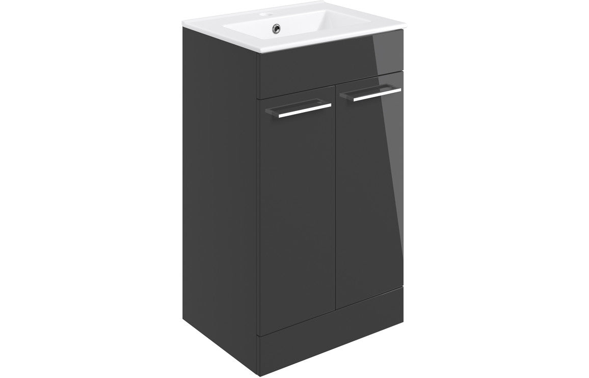 Greta Floor Standing 2 Door Basin Unit & Basin -H 848 x W 510 x D 390mm
