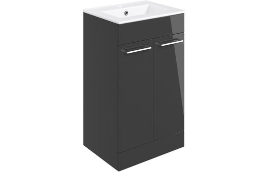Greta Floor Standing 2 Door Basin Unit & Basin -H 848 x W 510 x D 390mm