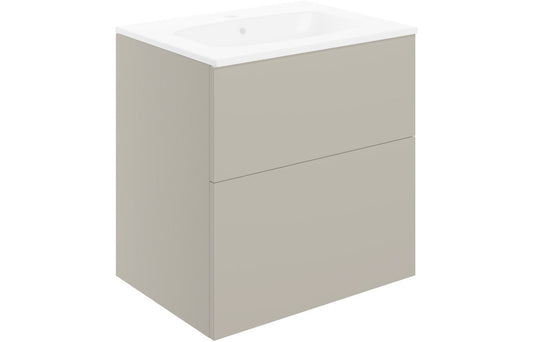 Valency Wall Hung 2 Drawer Basin Unit & Basin - H 618 x W 610 x D 460mm