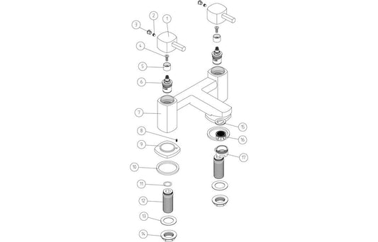 Nevis Bath Filler - Chrome