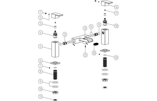 Glen Bath Filler - Chrome