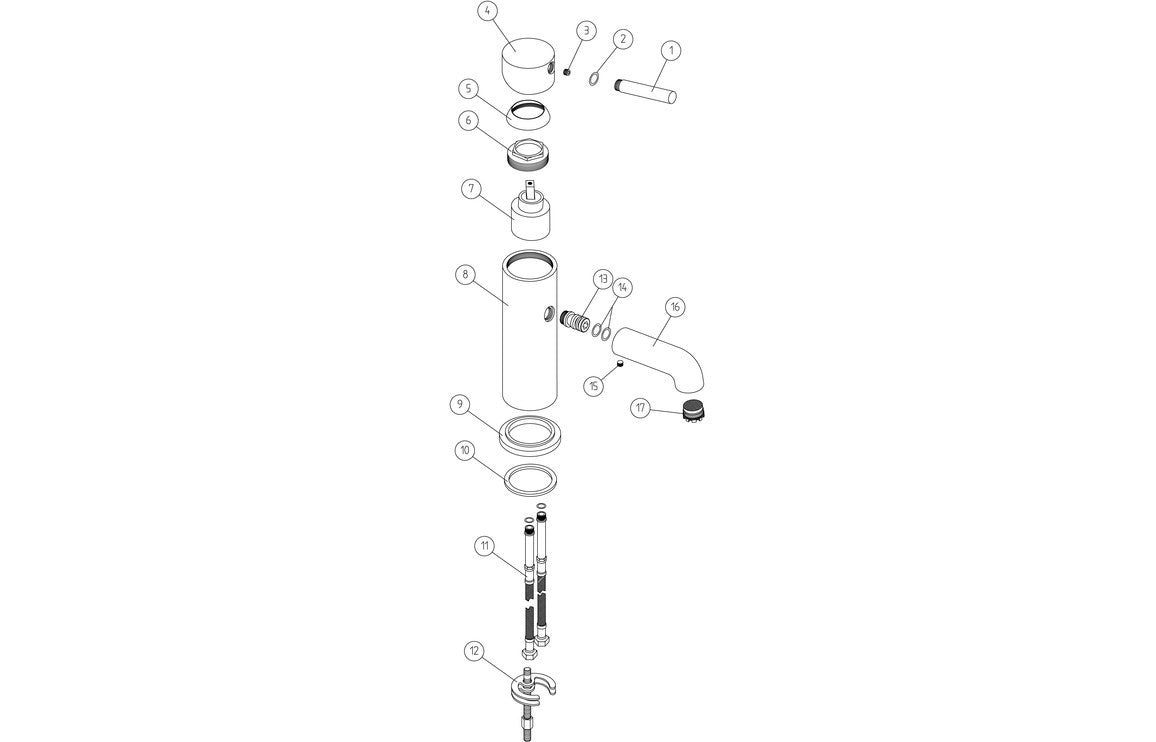Medina Basin Mixer & Waste - Brushed Brass