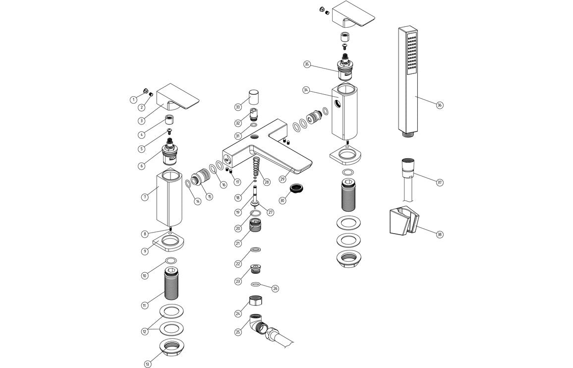 Isla Bath/Shower Mixer