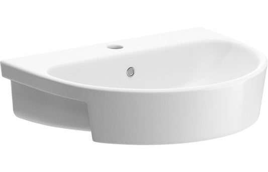 Dewey Semi Recessed Basin - H 185 x W 555 x D 435mm