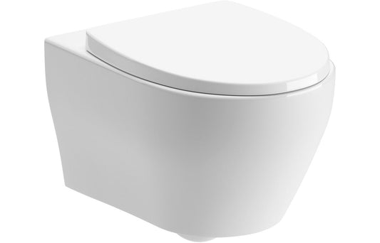 Dewey Rimless Wall Hung WC & Soft Close Seat