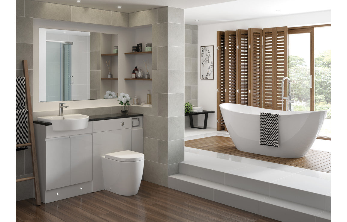 Avon Rimless Back To Wall Comfort Height WC & Soft Close Seat