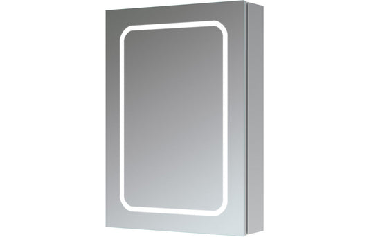 Derwent 1 Door Front-Lit LED Mirror Cabinet - H 700 x W 500 x D 135mm