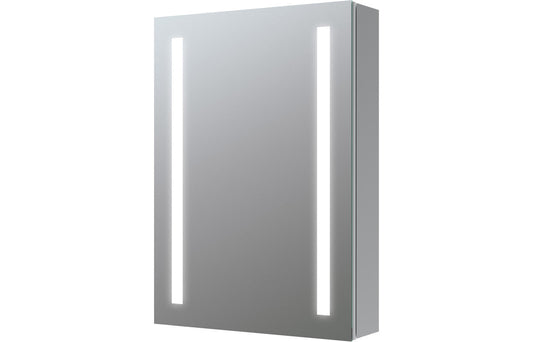 Marron 1 Door Front-Lit LED Mirror Cabinet - H 700 x W 500 x D 135mm