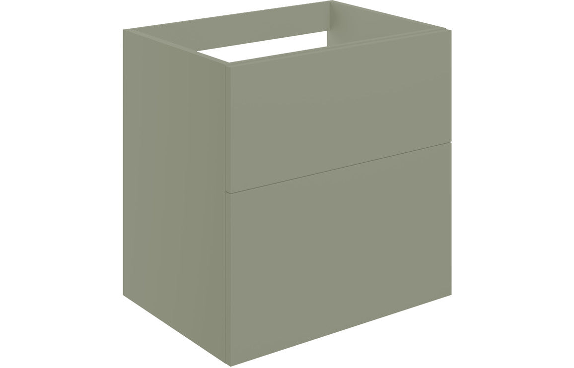 Valency Wall Hung 2 Drawer Basin Unit (No Top) - H 600 x W 590 x D 455mm