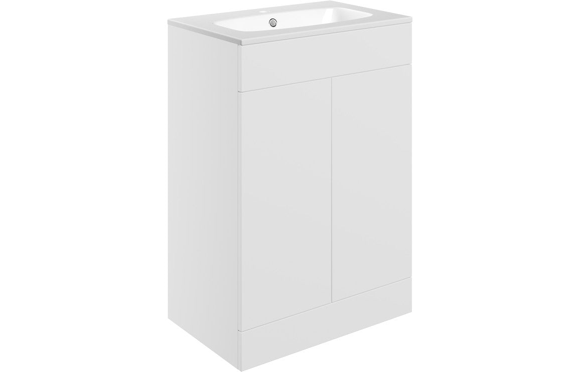 Valency Floor Standing 2 Door Basin Unit & Basin - H 848 x W 610 x D 460mm