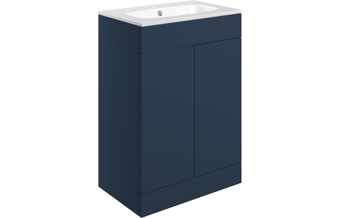 Valency Floor Standing 2 Door Basin Unit & Basin - H 848 x W 610 x D 460mm