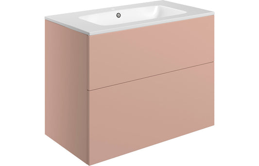 Valency Wall Hung 2 Drawer Basin Unit & Basin - H 618 x W 815 x D 460mm