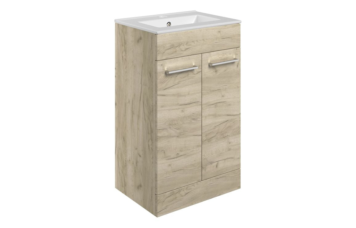 Greta Floor Standing 2 Door Basin Unit & Basin -H 848 x W 510 x D 390mm