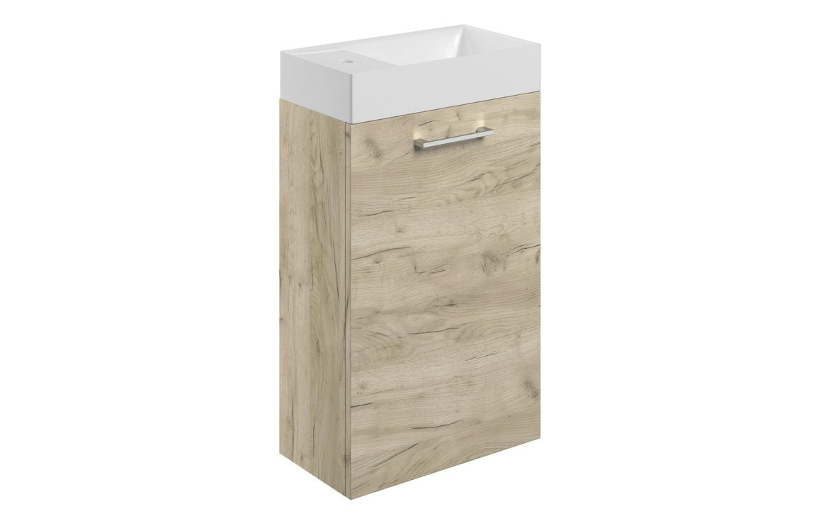 Greta Wall Hung 1 Door Basin Unit & Basin - H 600 x W 410 x D 220mm