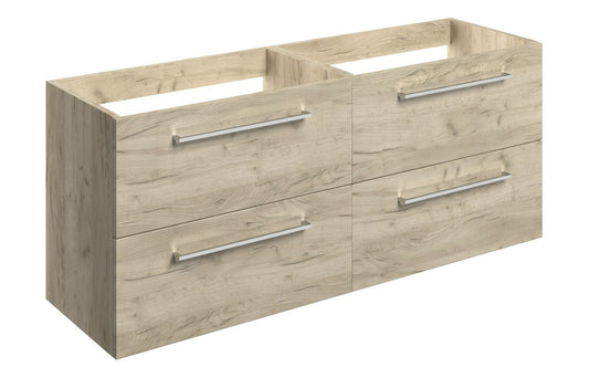 Greta Wall Hung 2 Drawer Basin Unit Run (No Top) - H 500 x W 1180 x D 450mm