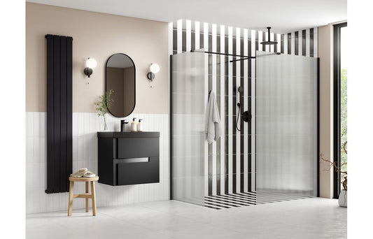 Derry Fluted Wetroom Panel & Side Panel Arm