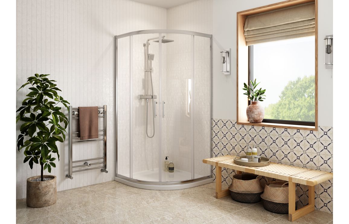 Wiley 900mm 2 Door Easy-Fit Quadrant - Chrome