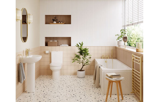 Amber Full Suite & Bath w/Brushed Brass Finishes