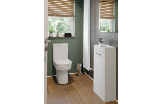 Greta 410mm F/S Basin Unit & C/C Toilet Pack - Oak