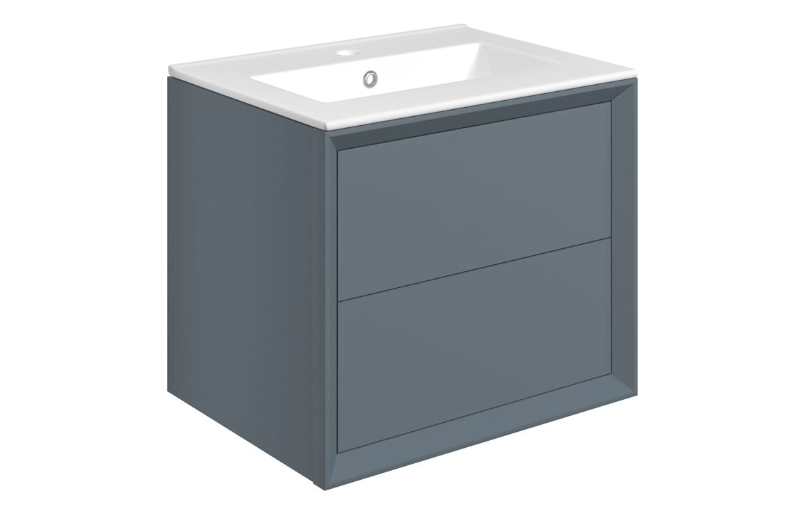 Liddel 615mm Wall Hung 2 Drawer Basin Unit & Basin