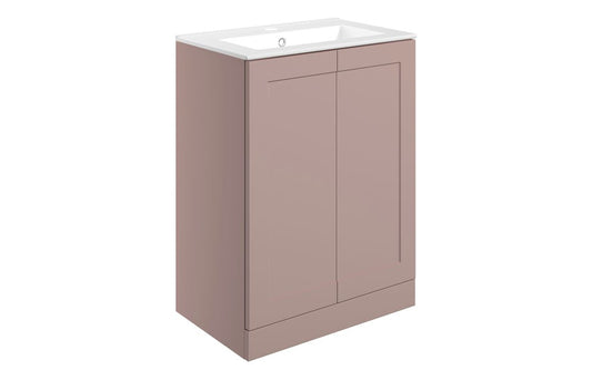 Sark 615mm Floor Standing 2 Door Basin Unit & Basin