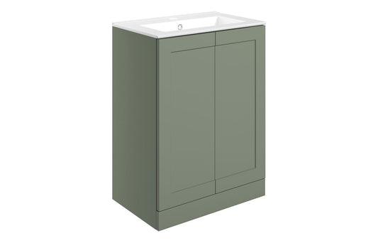 Sark 615mm Floor Standing 2 Door Basin Unit & Basin